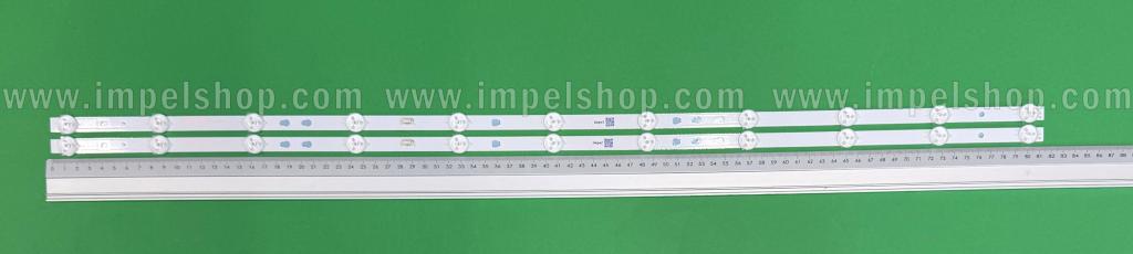 Led backlight strip for tv  SHARP 43" set 2pcs X LED42D11-ZC52AG-02 2020-01-14 11S1P 30342011001 , 11LED , 815MM , 3V ,