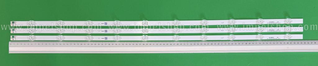 Led backlight strip for tv  SAMSUNG 43" set 3pcs X SWM430AE9  SW-LE486558  SSC-BX43SMC303003109CL-REV2.3 , 10LED , 844MM , 3V ,