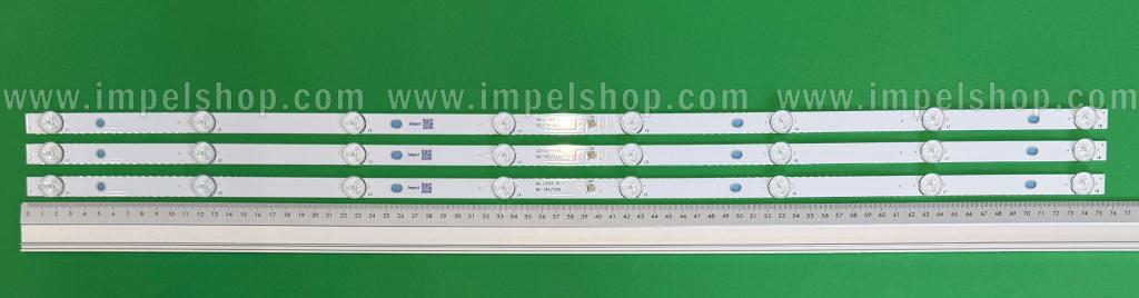 Led backlight strip for tv MANTA 39" / 40" set 3pcs X MS-L2144 V1 , 8LED , 755MM , 3V ,
