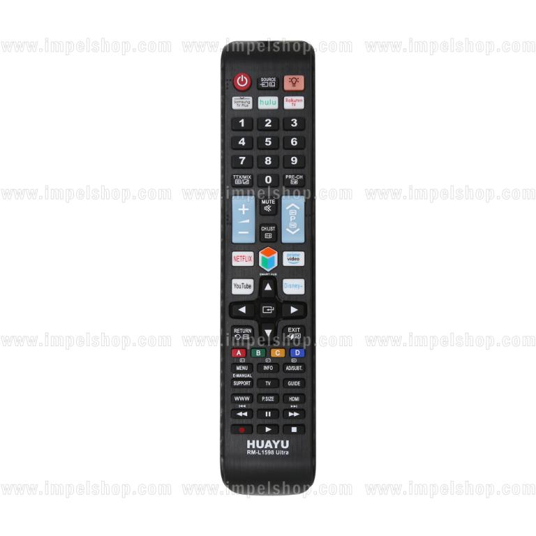 SAMSUNG SMART TV Remote Control RM-L1598 ULTRA - HUAYU replacement , Netflix Prime Video Rakuten Disney+ Youtube ,