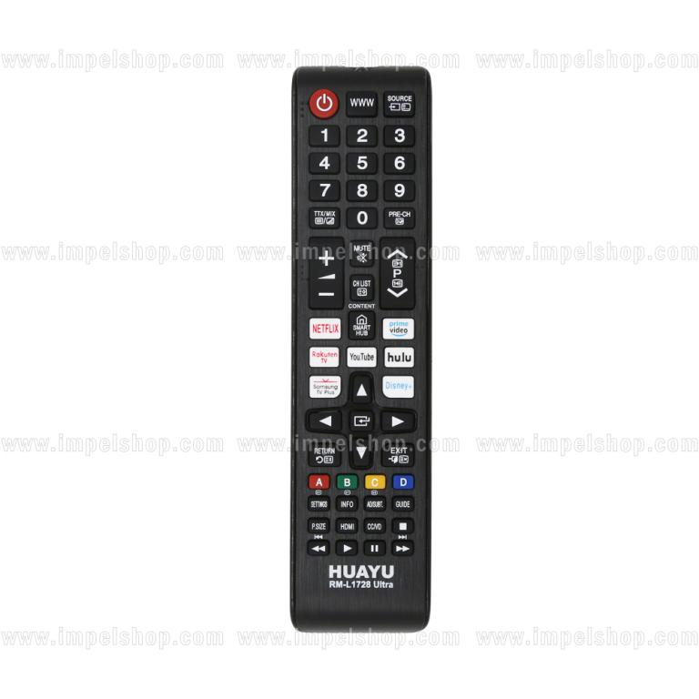 SAMSUNG SMART TV Remote Control RM-L1728 ULTRA - HUAYU replacement , Netflix Prime Video Rakuten Disney+ Youtube ,