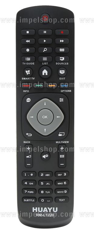 PHILIPS SMART TV Remote Control RM-L1220 - HUAYU replacement , Netflix  Prime Video  Rakuten  Youtube  ambilight ,