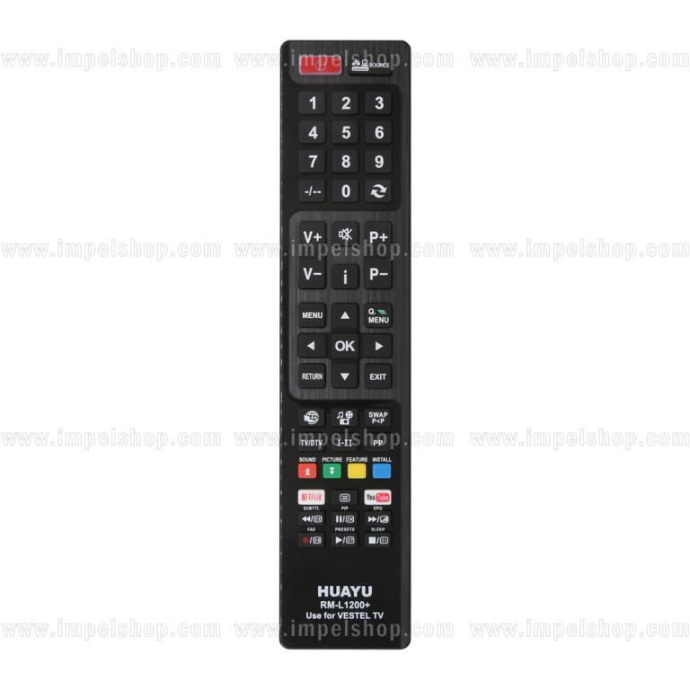 VESTEL SMART TV Remote Control RM-L1200+ - HUAYU replacement , Netflix Youtube ,