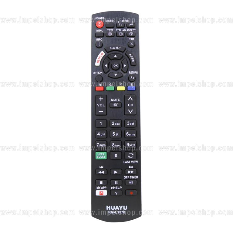 TOSHIBA / PANASONIC SMART TV Remote Control RM-L1378 - HUAYU replacement , Netflix ,