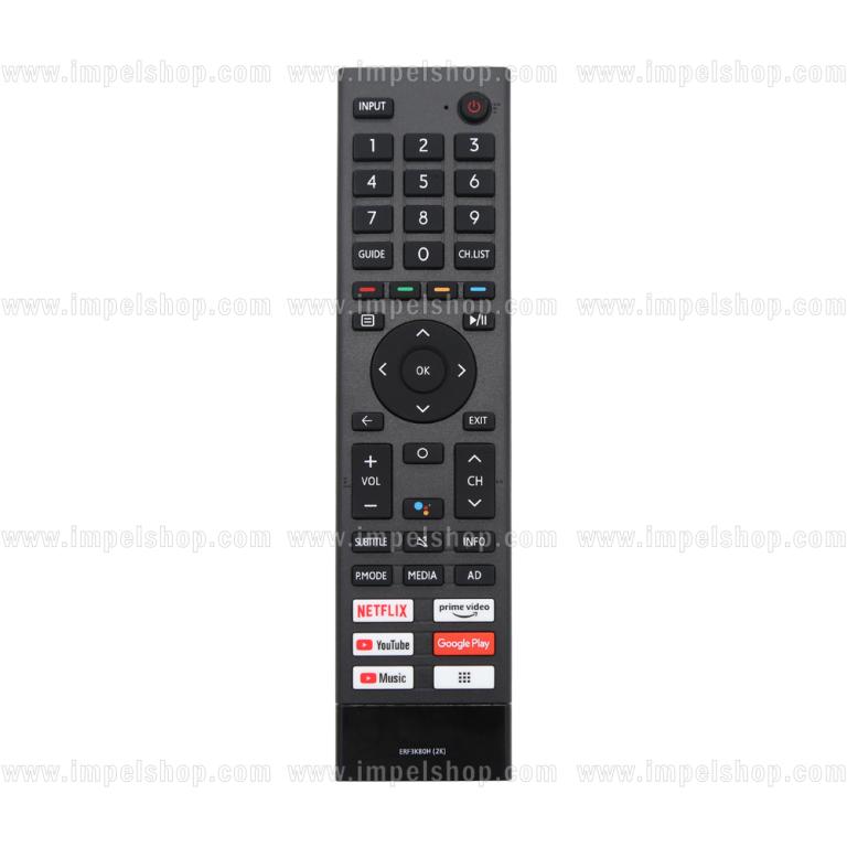 HISENSE voice SMART TV Remote Control ERF3K80H(2K) - HUAYU replacement , , Netflix Prime Video Youtube Google Play ,