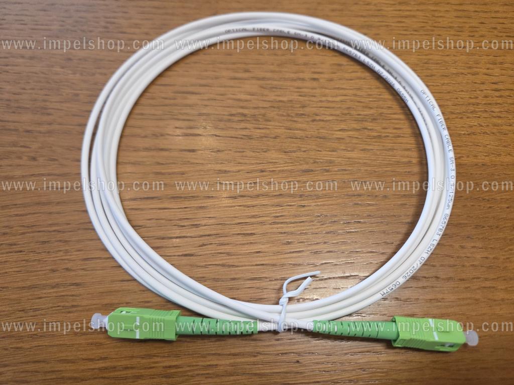 Patchcord SM G657B3, Simplex, 3.0mm, SC/APC - SC/APC, 3m