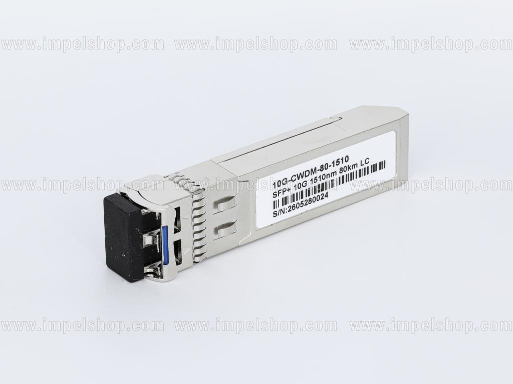 Transceiver 10G, SFP+, CWDM, SMF, 2xLC, 80km (23dB), Tx1510nm / Rx1270nm ~ 1610nm, DDM , CISCO compatible