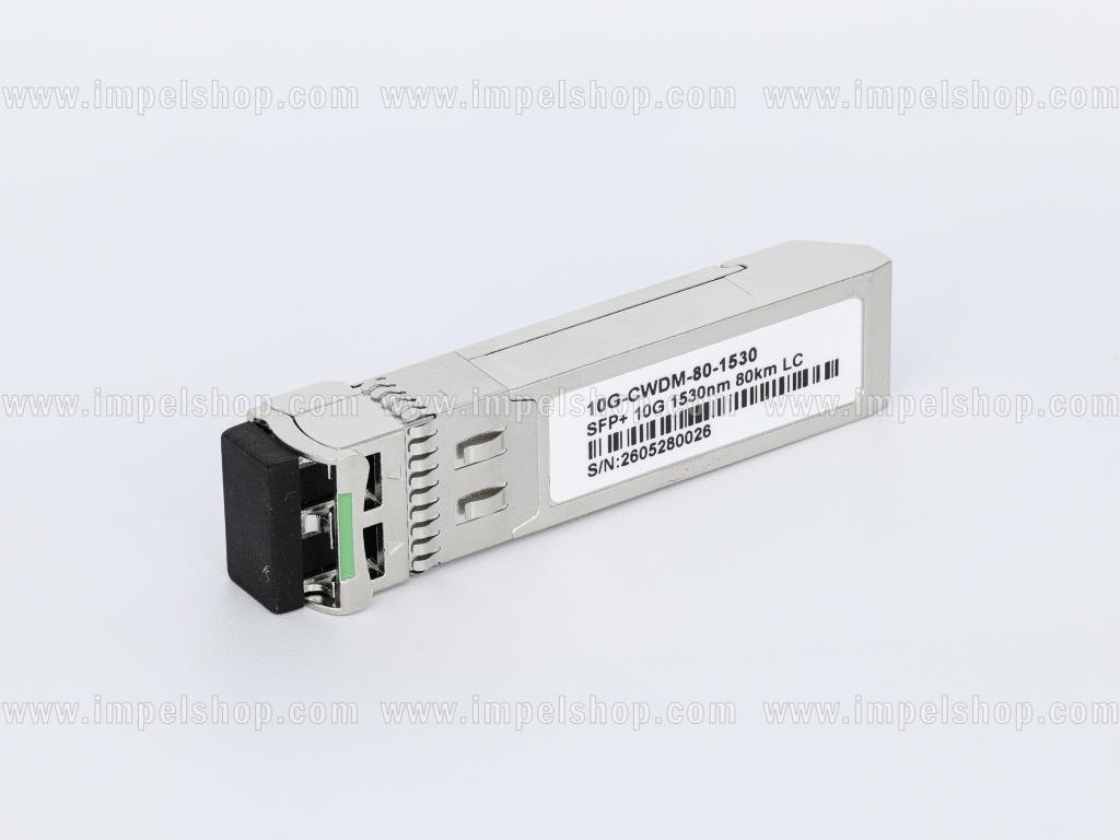 Transceiver 10G, SFP+, CWDM, SMF, 2xLC, 80km (23dB), Tx1530nm / Rx1270nm ~ 1610nm, DDM , CISCO compatible