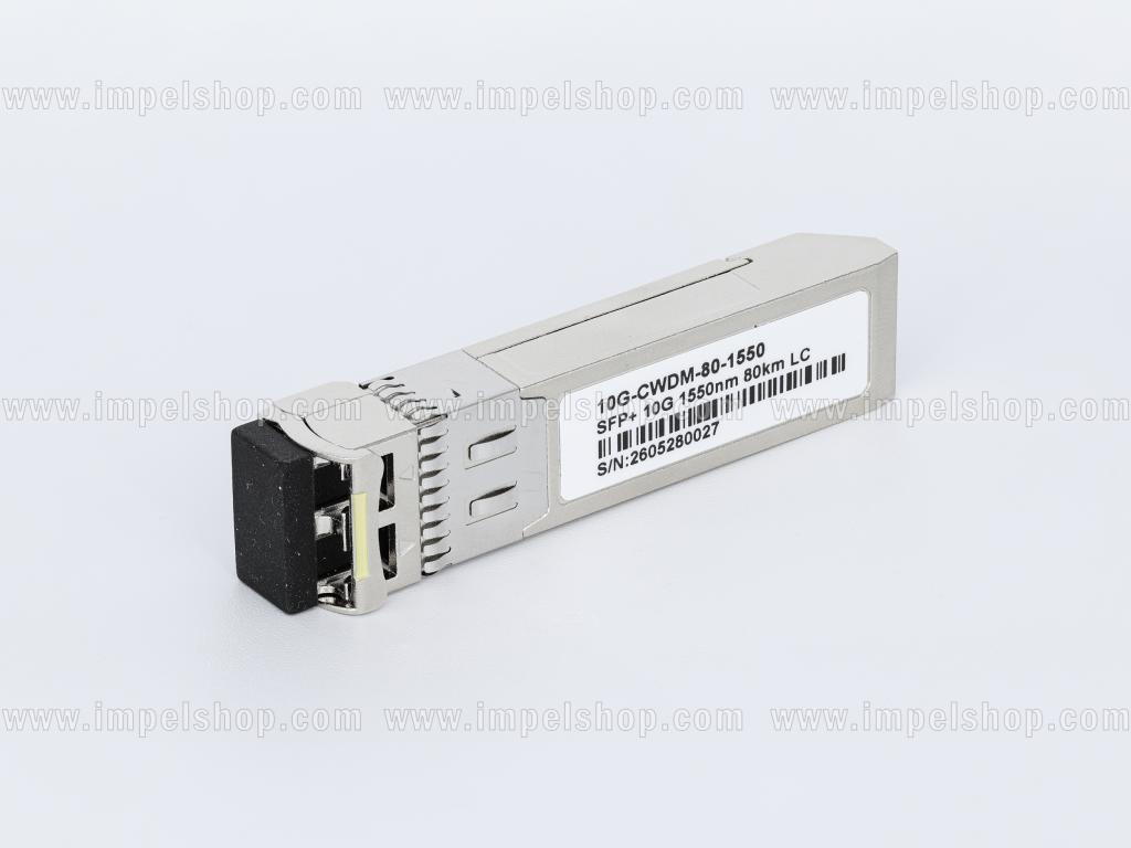 Transceiver 10G, SFP+, CWDM, SMF, 2xLC, 80km (23dB), Tx1550nm / Rx1270nm ~ 1610nm, DDM , CISCO compatible