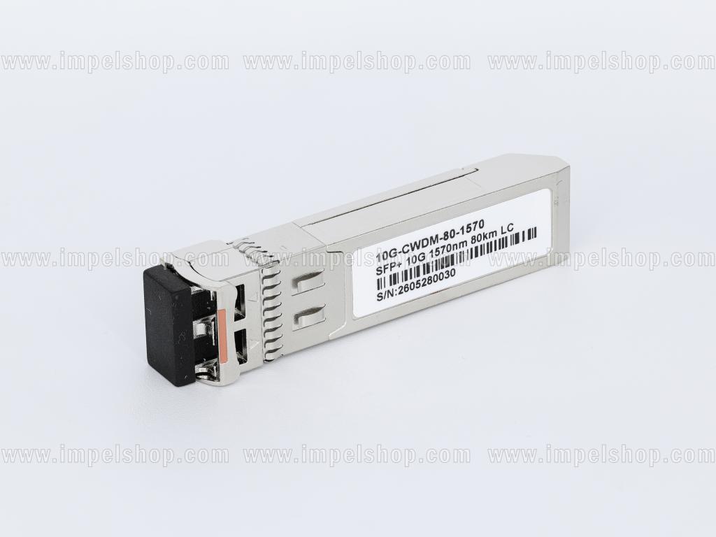 Transceiver 10G, SFP+, CWDM, SMF, 2xLC, 80km (23dB), Tx1570nm / Rx1270nm ~ 1610nm, DDM , CISCO compatible