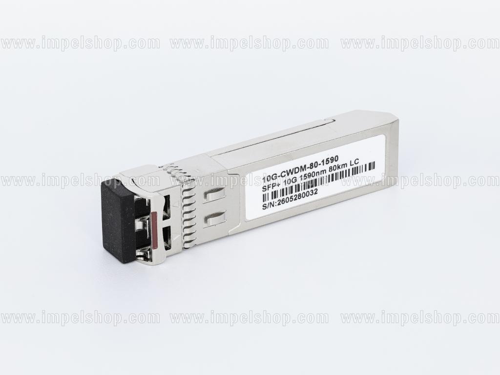 Transceiver 10G, SFP+, CWDM, SMF, 2xLC, 80km (23dB), Tx1590nm / Rx1270nm ~ 1610nm, DDM , CISCO compatible