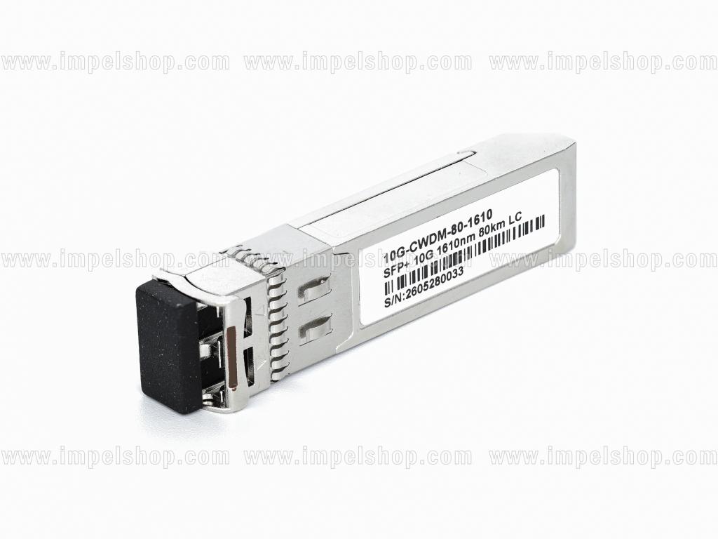 Transceiver 10G, SFP+, CWDM, SMF, 2xLC, 80km (23dB), Tx1610nm / Rx1270nm ~ 1610nm, DDM , CISCO compatible