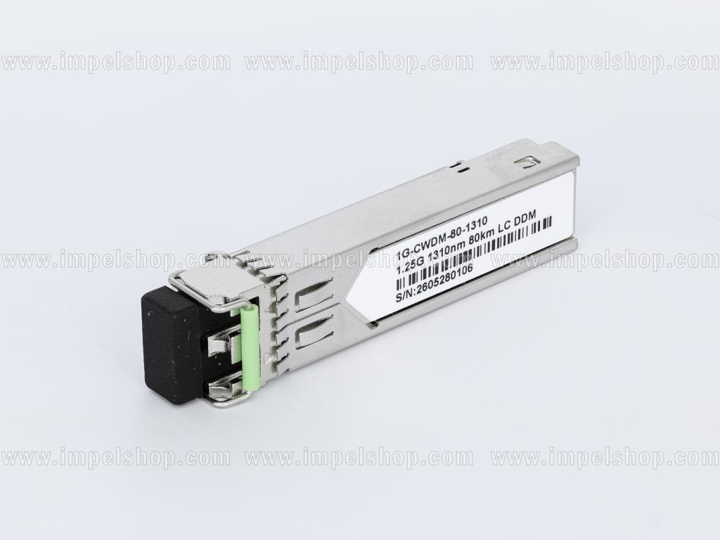 Transceiver 1.25G, SFP, CWDM, SMF, 2xLC, 80km (23dB), Tx1310nm / Rx1270nm ~1610nm, DDM , CISCO compatible