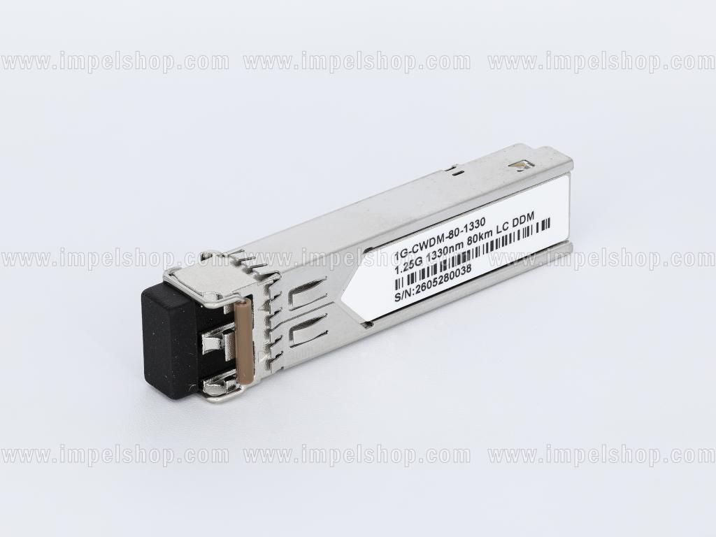 Transceiver 1.25G, SFP, CWDM, SMF, 2xLC, 80km (23dB), Tx1330nm / Rx1270nm ~1610nm, DDM , CISCO compatible