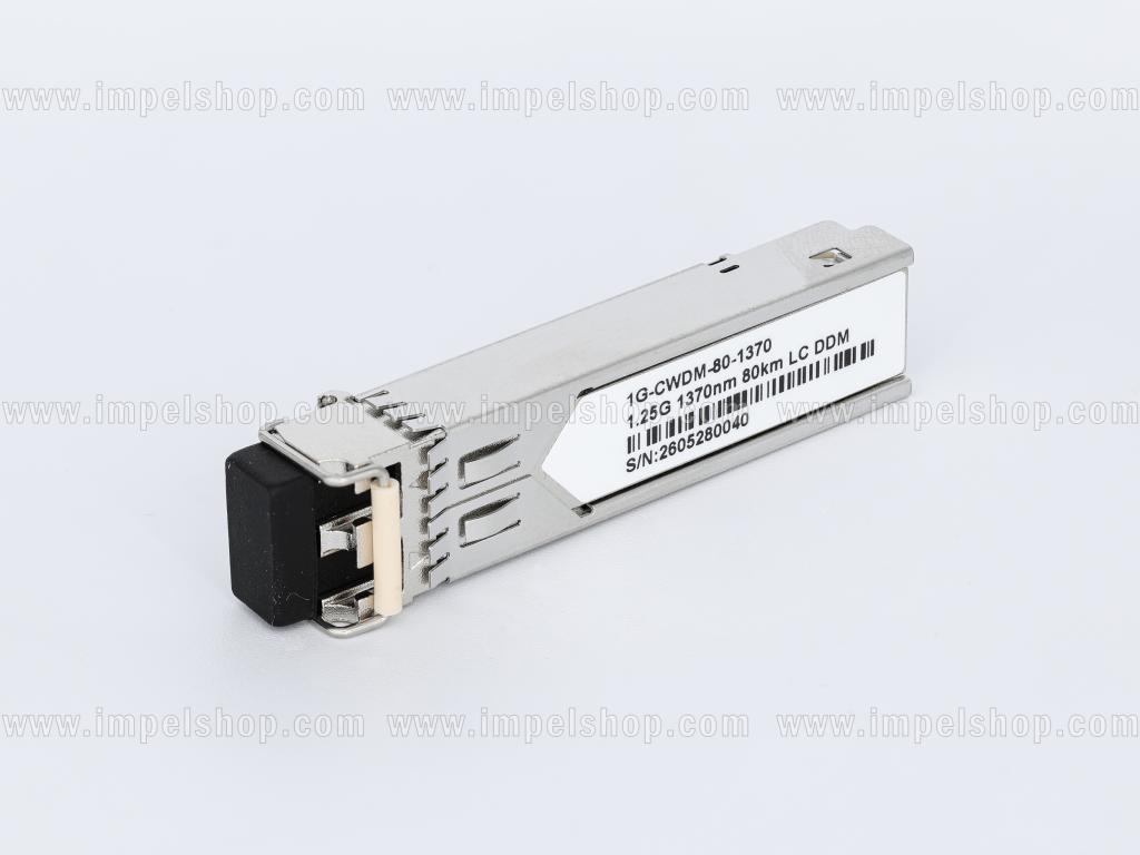 Transceiver 1.25G, SFP, CWDM, SMF, 2xLC, 80km (23dB), Tx1370nm / Rx1270nm ~1610nm, DDM , CISCO compatible