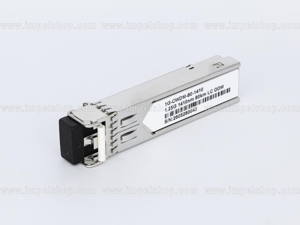 Transceiver 1.25G, SFP, CWDM, SMF, 2xLC, 80km (23dB), Tx1410nm / Rx1270nm ~1610nm, DDM , CISCO compatible