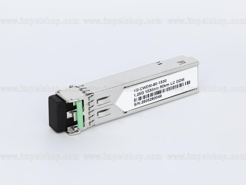 Transceiver 1.25G, SFP, CWDM, SMF, 2xLC, 80km (23dB), Tx1530nm / Rx1270nm ~1610nm, DDM , CISCO compatible