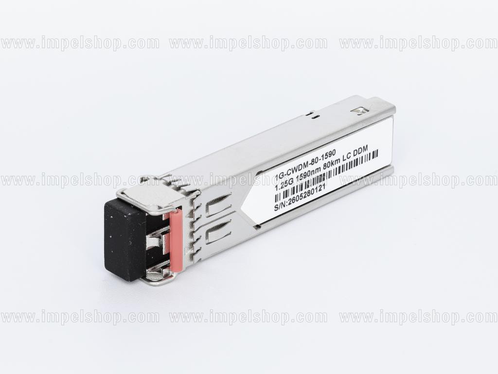 Transceiver 1.25G, SFP, CWDM, SMF, 2xLC, 80km (23dB), Tx1590nm / Rx1270nm ~1610nm, DDM , CISCO compatible
