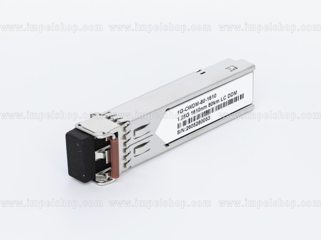 Transceiver 1.25G, SFP, CWDM, SMF, 2xLC, 80km (23dB), Tx1610nm / Rx1270nm ~1610nm, DDM , CISCO compatible