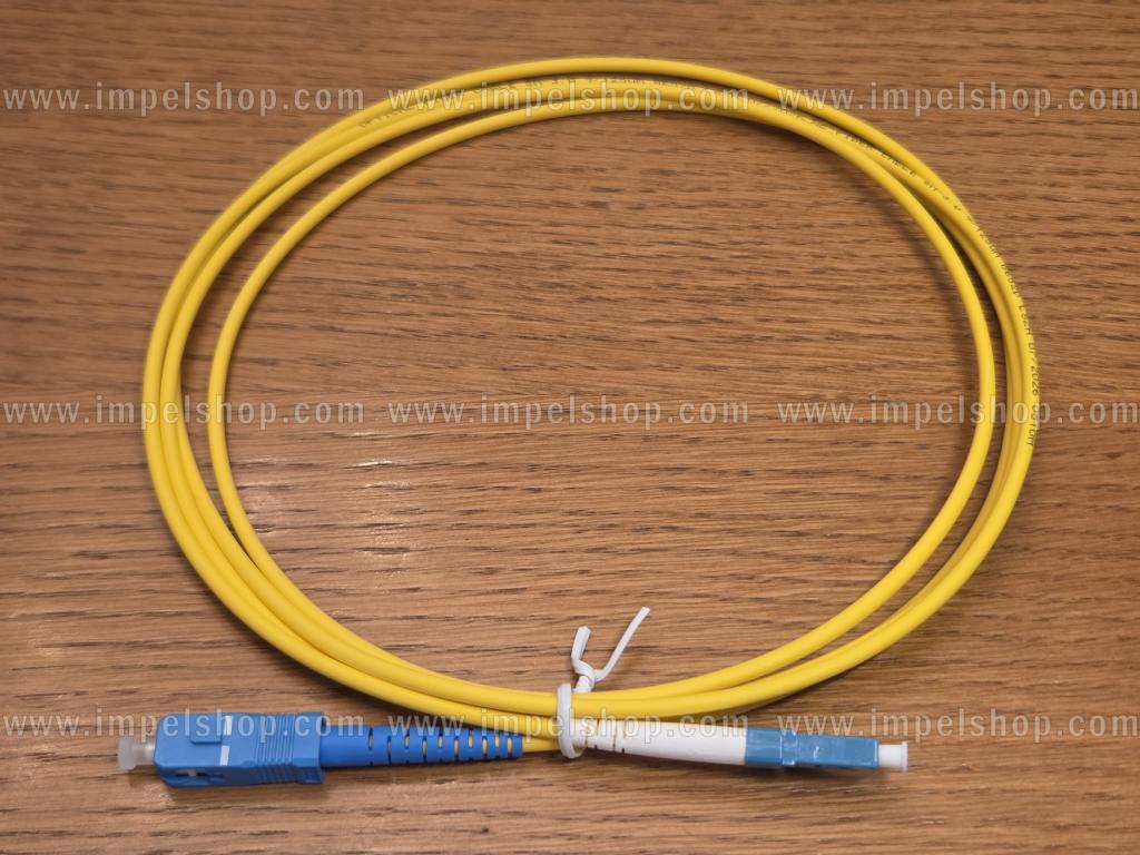 Patchcord SM G652D, Simplex, 3.0mm, SC/UPC - LC/UPC, 2m