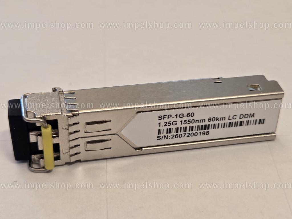 Transceiver 1.25G SFP, Dual, SMF 2xLC, 60km, Tx1550nm, CISCO compatible