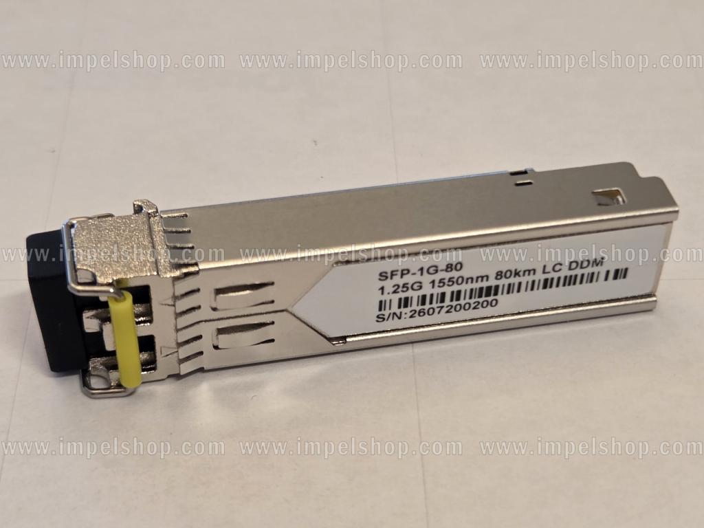 Transceiver 1.25G SFP, Dual, SMF 2xLC, 80km, Tx1550nm, CISCO compatible