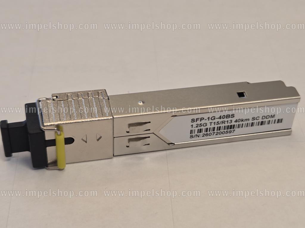 Transceiver 1.25G, SFP, BiDi, WDM, SMF, 1xSC, 40km, Tx1550nm / Rx1310nm, CISCO compatible