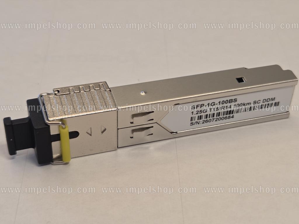Transceiver 1.25G, SFP, BiDi, WDM, SMF, 1xSC, 100km, Tx1550nm / Rx1490nm, CISCO compatible