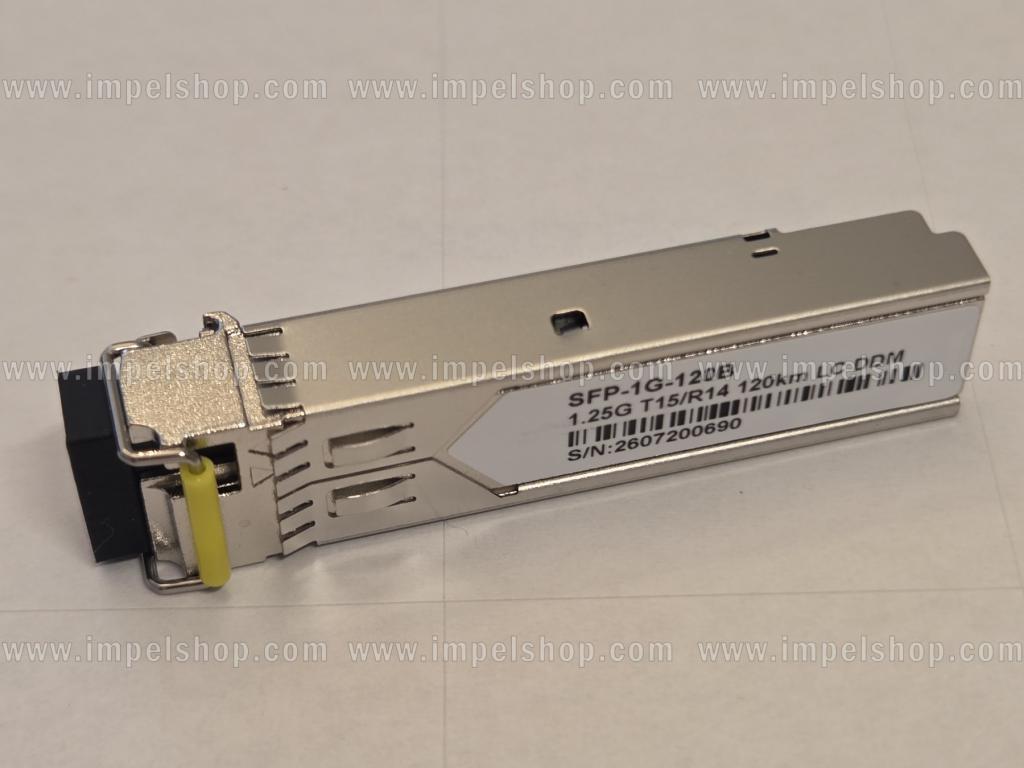 Transceiver 1.25G, SFP, BiDi, WDM, SMF, 1xLC, 120km, Tx1550nm / Rx1490nm, CISCO compatible
