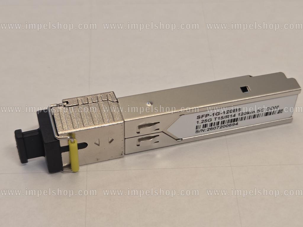 Transceiver 1.25G, SFP, BiDi, WDM, SMF, 1xSC, 120km, Tx1550nm / Rx1490nm, CISCO compatible