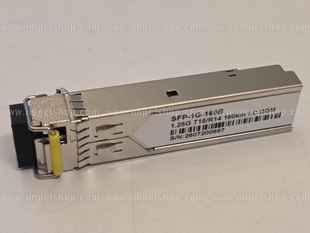 Transceiver 1.25G, SFP, BiDi, WDM, SMF, 1xLC, 160km, Tx1550nm / Rx1490nm, CISCO compatible