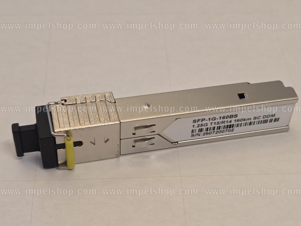 Transceiver 1.25G, SFP, BiDi, WDM, SMF, 1xSC, 160km, Tx1550nm / Rx1490nm, CISCO compatible