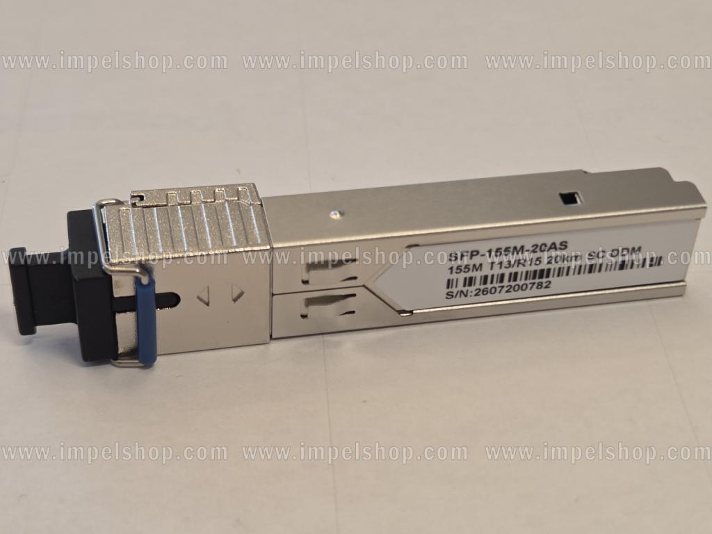 Transceiver 155M, SFP, BiDi, WDM, SMF, 1xSC, 20km, Tx1310nm / Rx1550nm, CISCO compatible