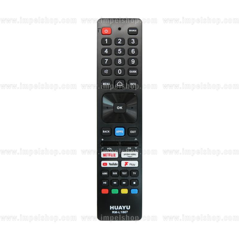 SHARP SMART TV Remote Control RM-L1867 - HUAYU Replacement Remote Control, Netflix, YouTube, Prime Video, Freeview Play ,