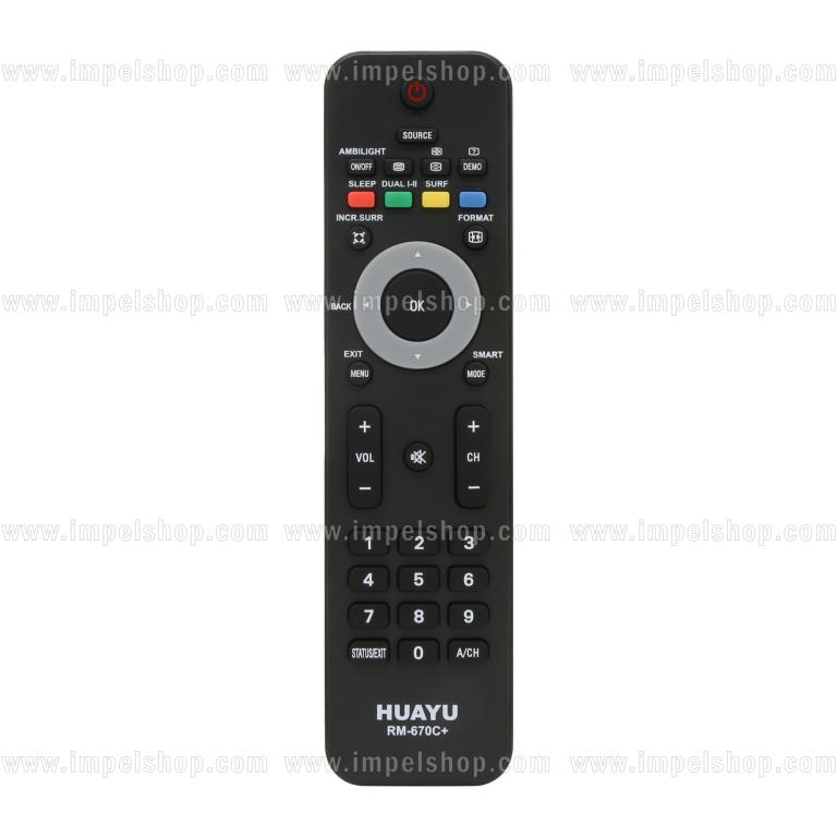 PHILIPS SMART TV Remote Control RM-670C+ - HUAYU Replacement Remote Control, Ambilight ,
