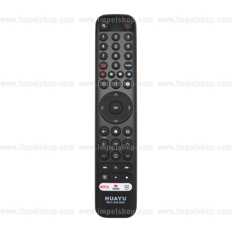 TCL SMART TV Remote Control RM-L1508 MAX - HUAYU Replacement Remote Control, TCL Channel, Netflix, YouTube, Prime Video ,