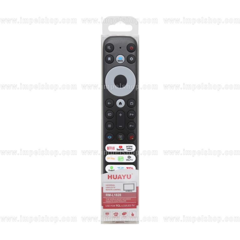 TCL SMART TV Remote Control RM-L1828 - HUAYU Replacement Remote Control, Netflix, YouTube, Prime Video, FPT Play, iQIYI, WeTV, Guard, TOT IPTV, TCL Channel ,