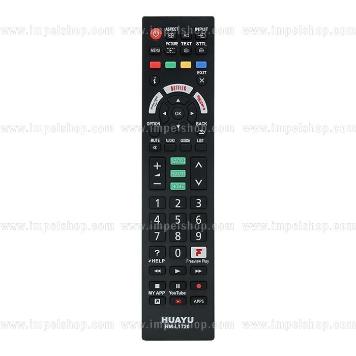 PANASONIC SMART TV Remote Control RM-L1720 - HUAYU Replacement Remote Control, Netflix, Prime Video, Rakuten TV, Freeview Play, My App, YouTube, Apps, HOME, VIERA TOOLS, eHELP ,