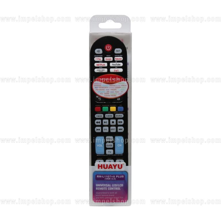 LED TV Universal SMART TV Remote Control RM-L1107+X PLUS 2 - HUAYU Replacement Remote Control, F-Play, Google, Rakuten, Netflix, YouTube, Prime Video, ivi ,