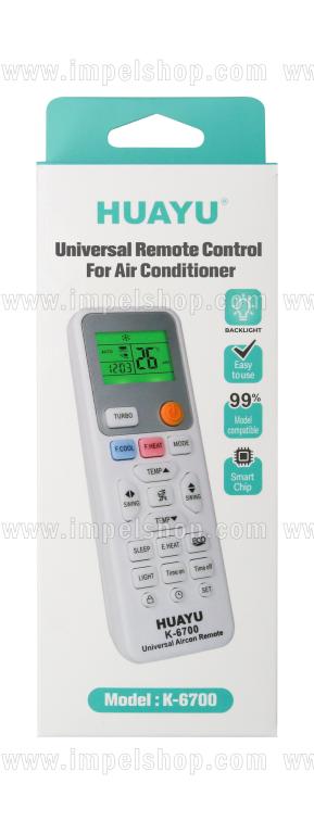 Universal Air Conditioner Remote Control K-6700 - HUAYU Replacement Remote Control