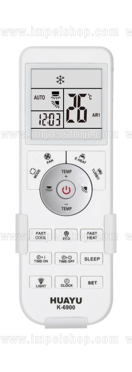 Universal Air Conditioner Remote Control K-6900 - HUAYU Replacement Remote Control