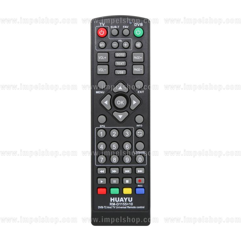 Universal DVB Remote Control RM-D1155+10 - HUAYU Replacement Remote Control