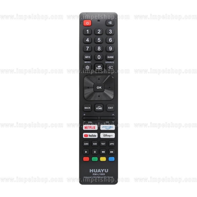 Universal Remote Control RM-L1869 - HUAYU Replacement Remote Control, Netflix, Prime Video, YouTube, Disney+