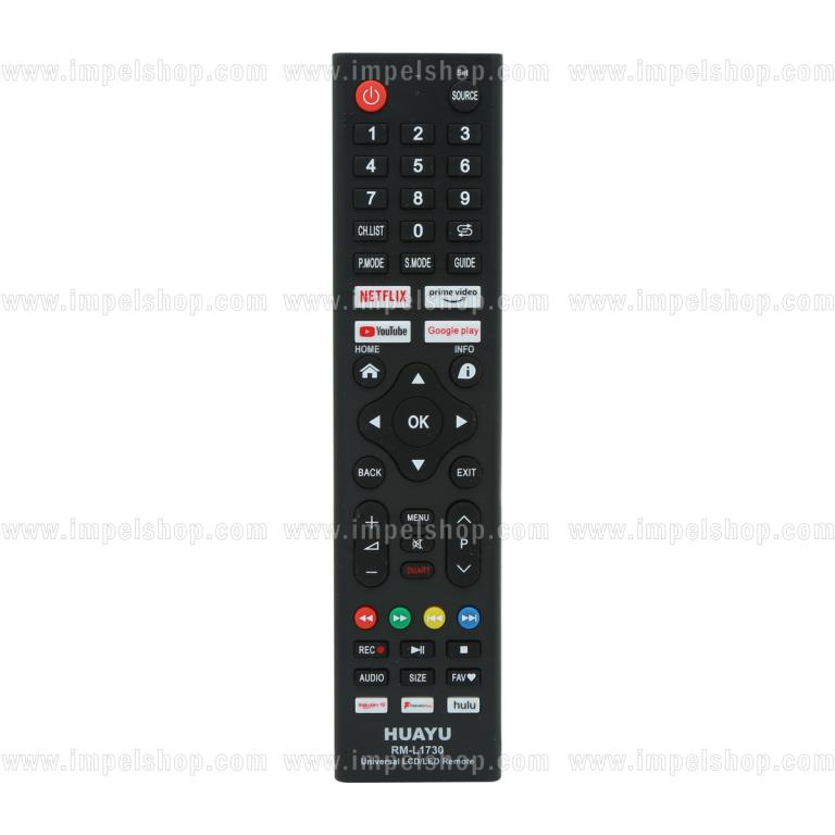 Universal Remote Control RM-L1730 - HUAYU Replacement Remote Control, Netflix, Prime Video, YouTube, Google Play