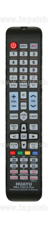 Universal Remote Control RM-L1195+X PLUS 2 - HUAYU Replacement Remote Control