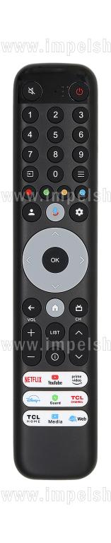 TCL Voice SMART TV Remote Control BT-TC05 - HUAYU Replacement Remote Control, Voice Control, Netflix, YouTube, Prime Video, Disney+