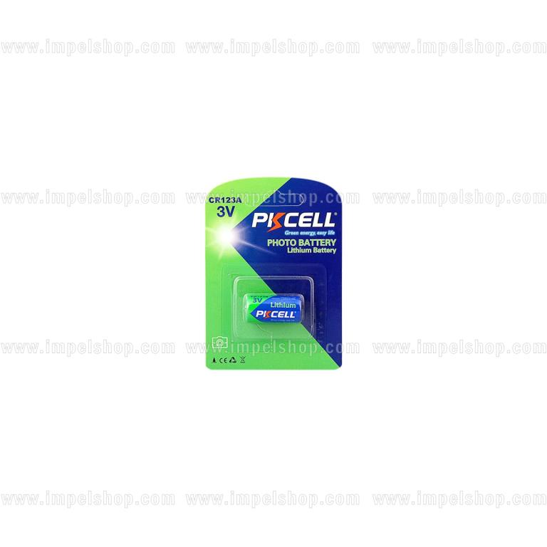PKCELL CR123A Lithium Battery 3V 1500mAh – 1 pc blister