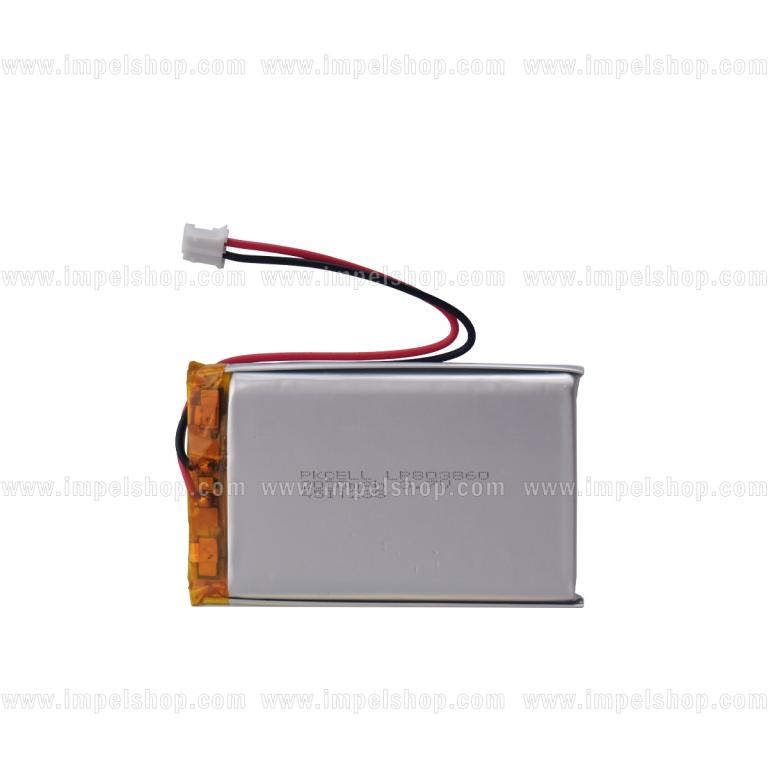 PKCELL LP803860 Li-Polymer Battery 3.7V 2000mAh 8×38×60mm with protection PCB (PCM) and connector