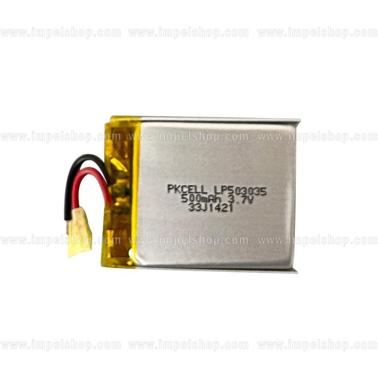 PKCELL LP503035 Li-Polymer Battery 3.7V 500mAh 5×30×35mm with protection PCB (PCM) and connector