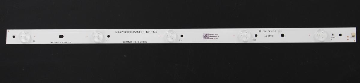 Led backlight strip for tv HISENSE 42" set 8pcs X LB-M420F13-E1-L-G1-LD2 , 42C2000 LB-M420F13-E1-L-G1-SE1 SVJ420A76_REV04_5LED_140114 ,